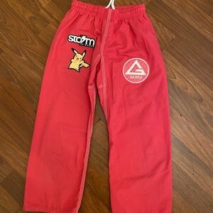 GRACIE BARRA equipé jiu jitsu GI martial arts pink pants size Y4
